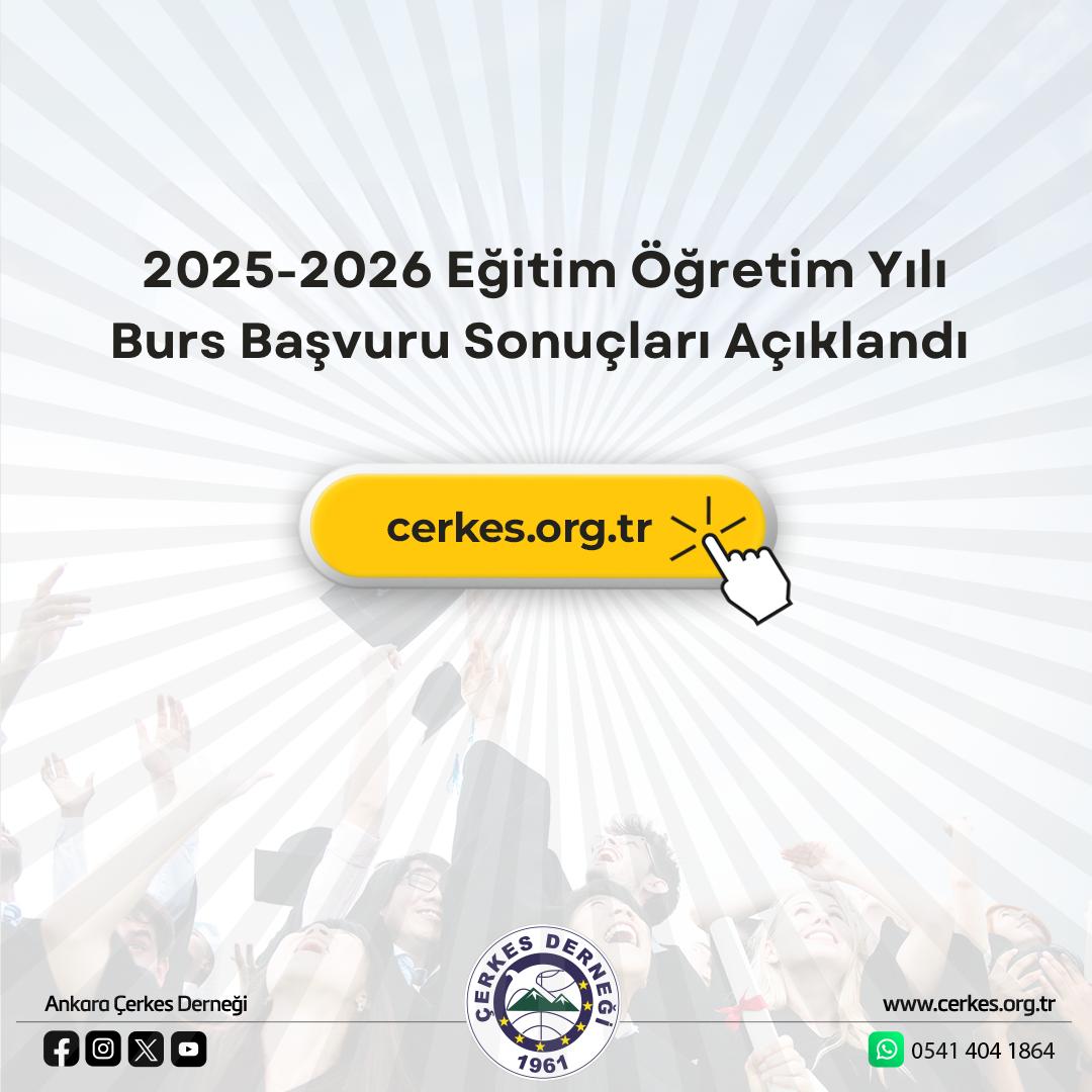 2025-2026 EĞİTİM ÖĞRETİM YILI BURS BAŞVURULARI SONUÇLANDI