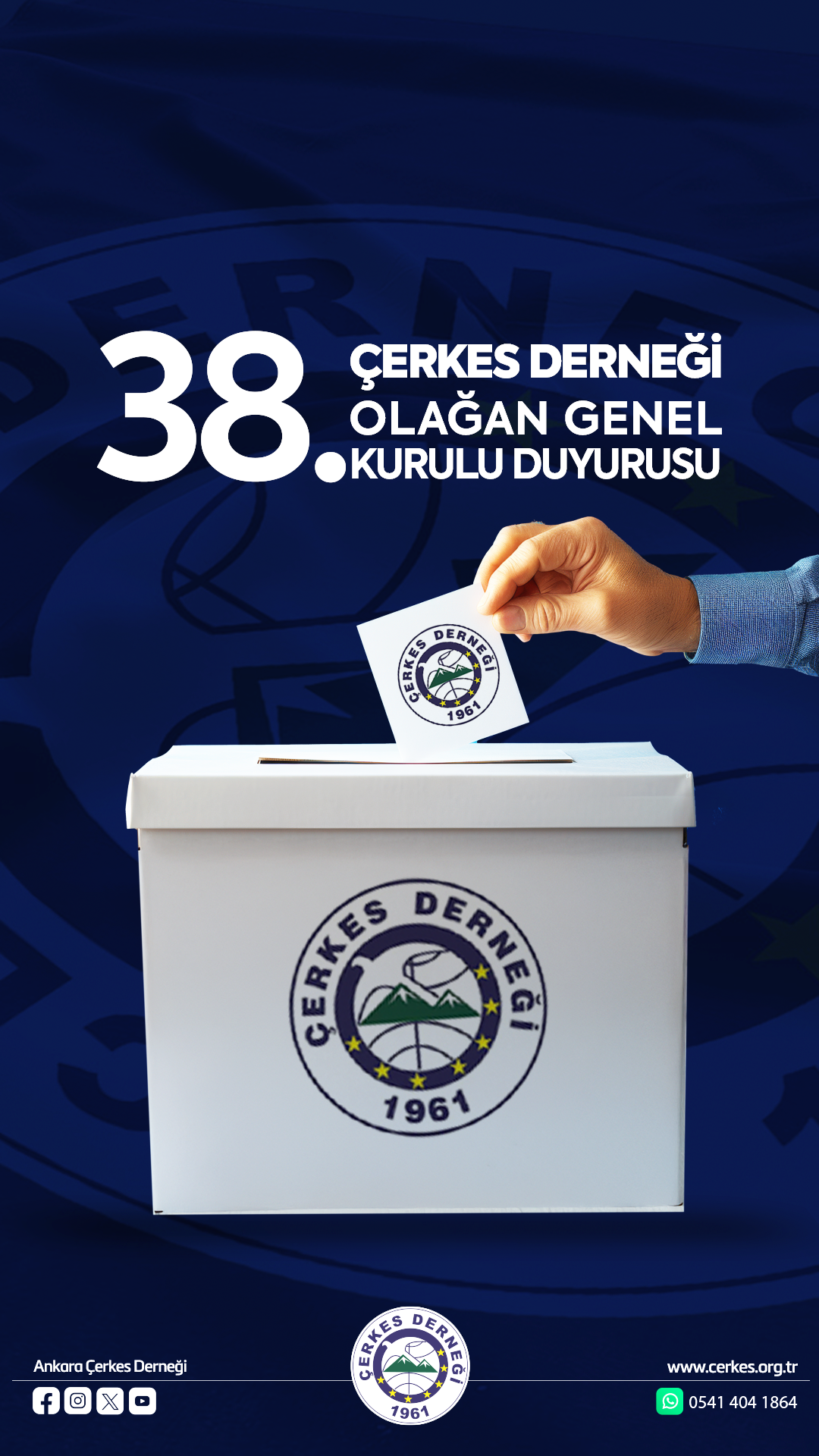 ÇERKES DERNEĞİ 38. OLAĞAN GENEL KURULU DUYURUSU