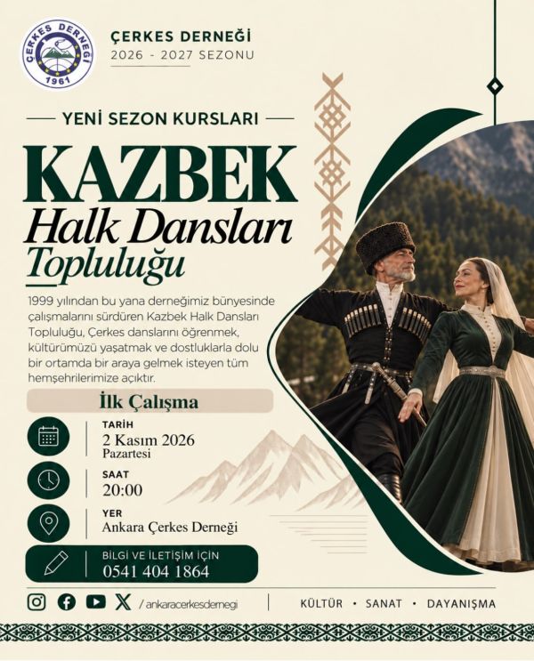 KAZBEK HALK DANSLARI TOPLULUĞU YENİ SEZONA BAŞLIYOR!