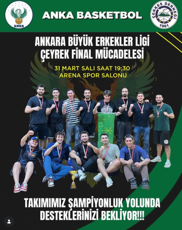 ANKA BASKETBOL TAKIMIMIZ, 31 MART SAAT 19:30’DA SAHAYA ÇIKIYOR!
