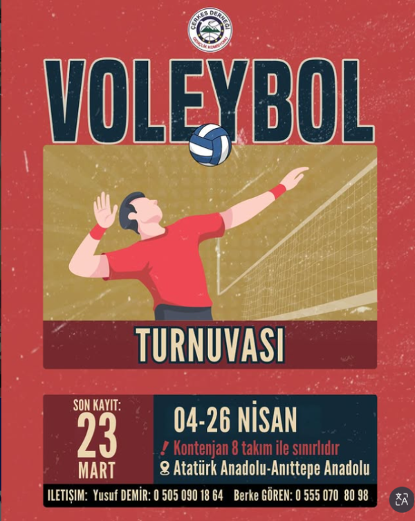 AÇD GENÇLIK KOMISYONU VOLEYBOL TURNUVASI 2026 BAŞLIYOR!