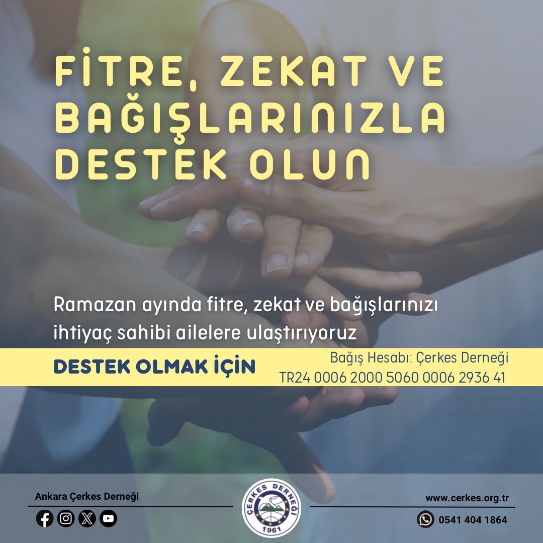 FİTRE, ZEKAT ve BAĞIŞLARINIZLA İHTİYAÇ SAHİPLERİNE DESTEK OLUN!